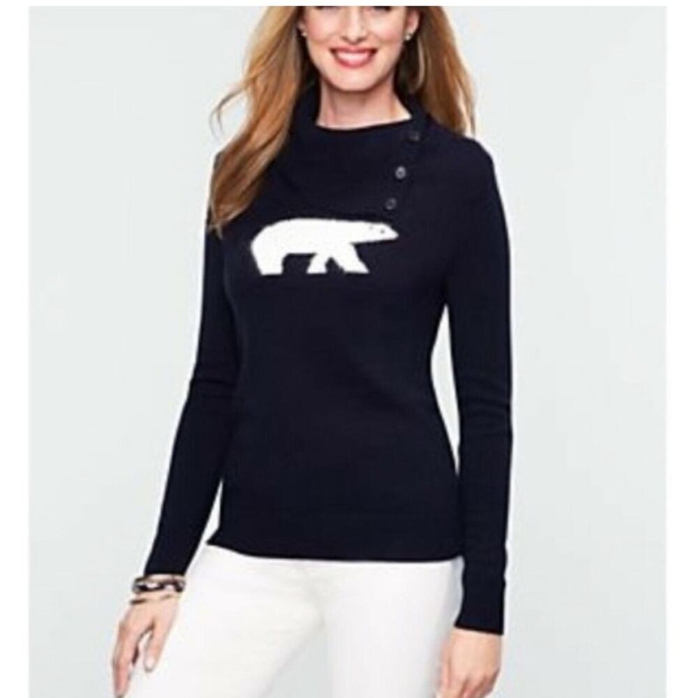 Talbots Polar Bear Sweater Blue SP